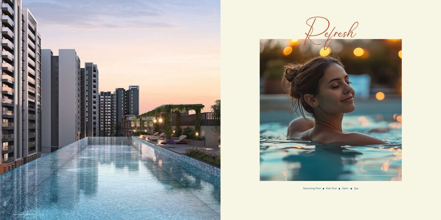 Godrej Aveline infinity pool and wellness area